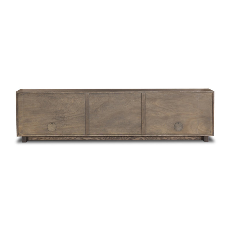Toni Media Console TV Stand, Worn Oak Veneer