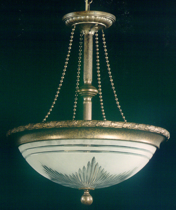 Derosier 3 - Light Bowl Pendant, French Gold