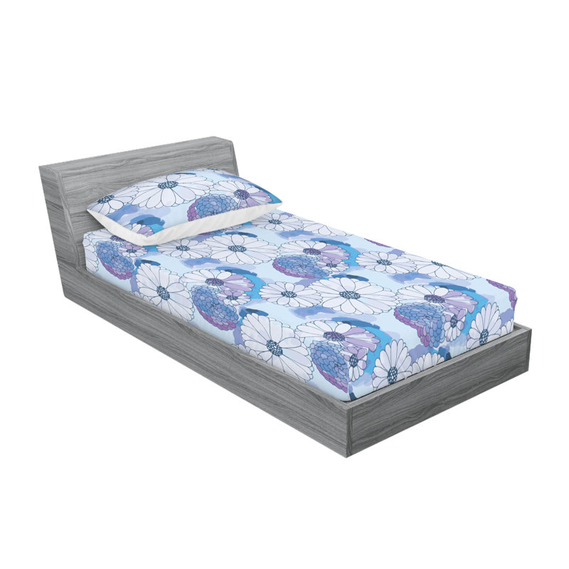 Drap-housse et taies décoratives Ambesonne, Ensemble de draps pour lit simple TG avec 1 taie d