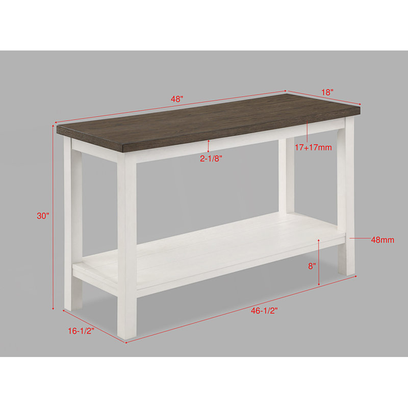 Table basse de style campagnard 3 pièces, canapé et table de bout avec tablette ouverte, table centrale