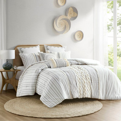 Ensemble d'édredon en coton avec chenille