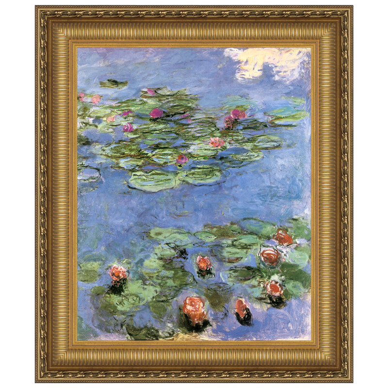 «Water Lilies, 1917» par Claude Monet, reproduction d'art encadrée, H 46,25 po x l 38,25 po x P 1,875 po