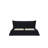 King Size Upholstered Platform Bed with Velvet Special Shaped Headboard, Metal & Solid Wood Frame, Black-22178980