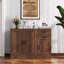 Buffet moderne en bois avec portes, tiroirs et tablettes réglables-873471390