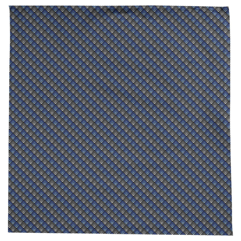 Nappe géométrique Avicia, Blue foncé/gris