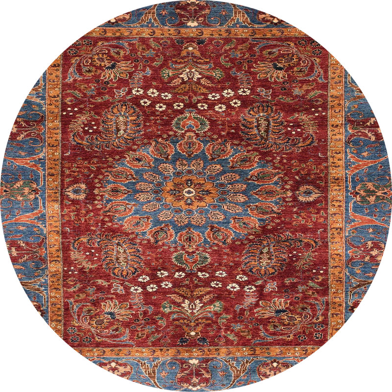 Abstract Indoor Rug, Round 8'
