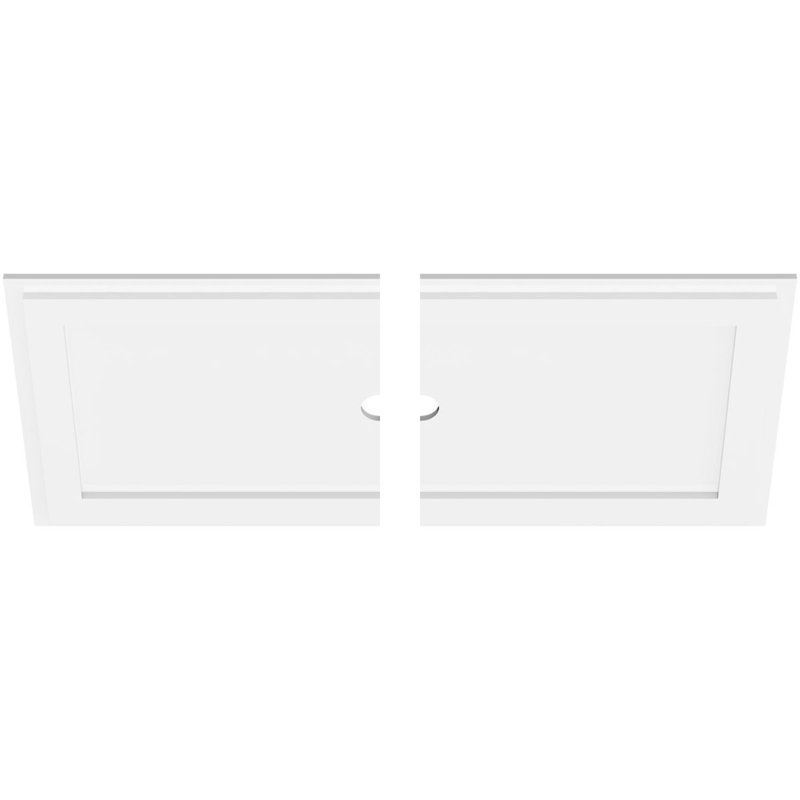 Médaillon de plafond rectangulaire rectangulaire en PVC de qualité architecturale, H 1 po x l 38 po x P 19 po