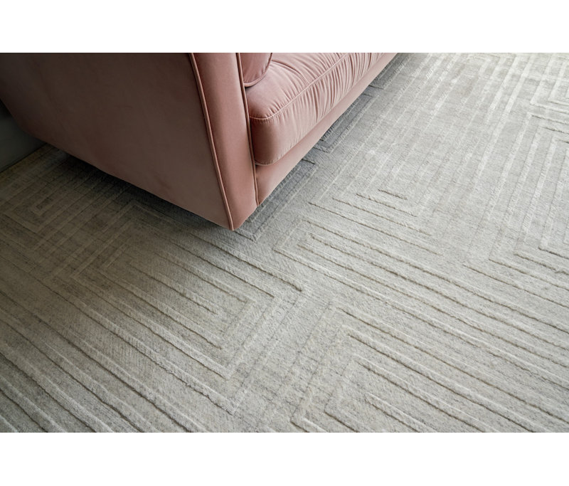 Castelli Geometric Area Rug in Ivory, Rectangle 8' x 10'