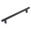 Emtek Select Cabinet Pull 8" C-C, Rectangular Bar Stem, Knurled Bar-2004721612