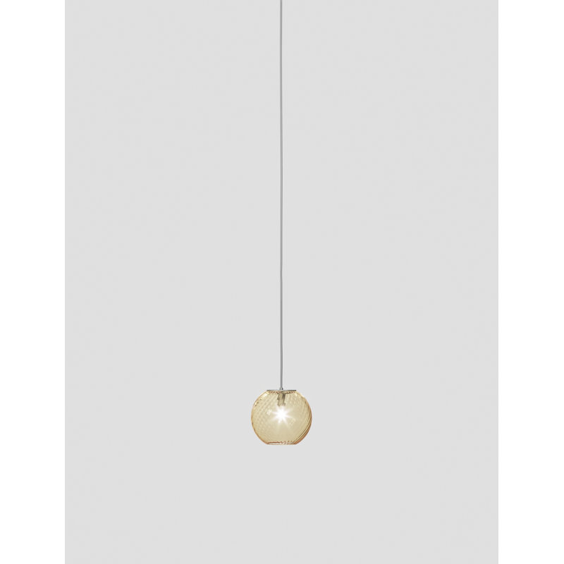 Oto 1 - Light Pendant, 85" H x 7" W x 7" D, Amber Striped