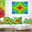 Coussin lombaire à colonnes hexagonales surélevé Abstract