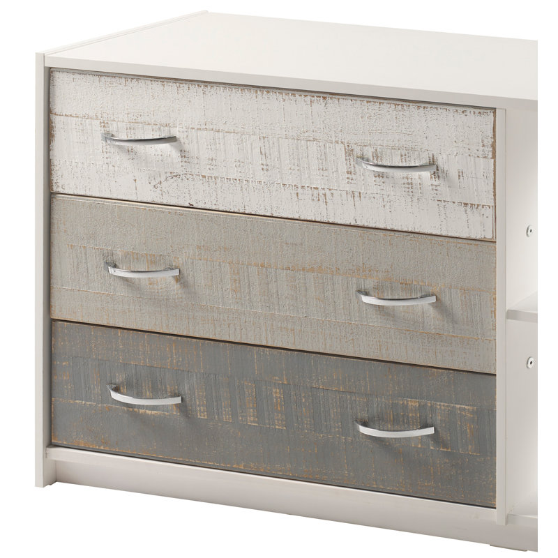 Commode combinée 3 tiroirs avec casier Fulton