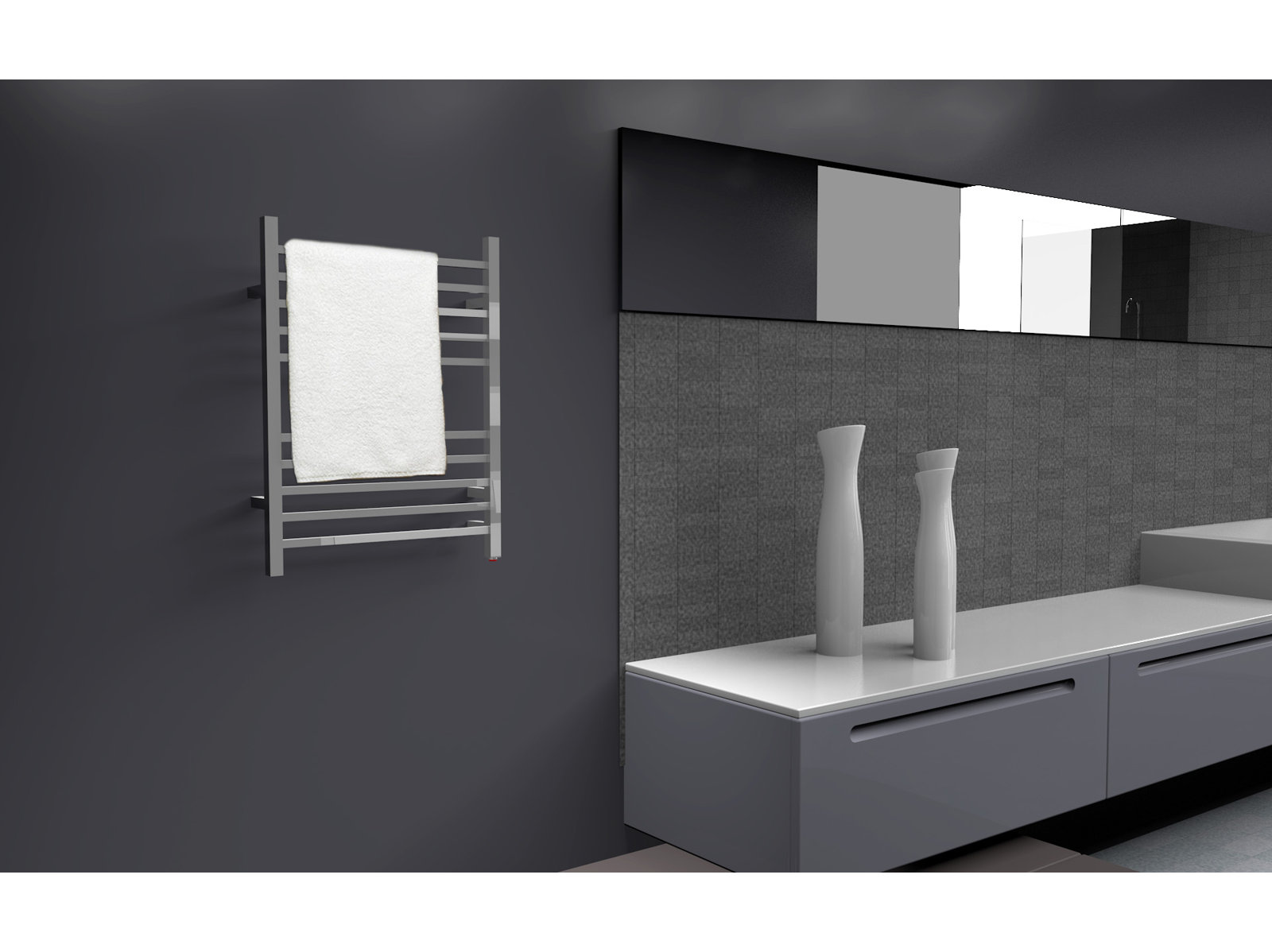 Radiant Wall Mount Electric Towel Warmer, Polished