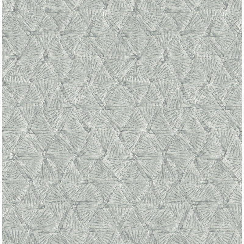 Geometric Metallic Wallpaper Roll, Slate