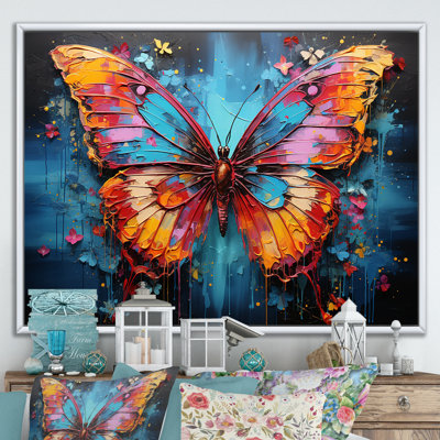 «Bold Pop Colors Infuse Butterflies With Energy I», reproduction sur toile