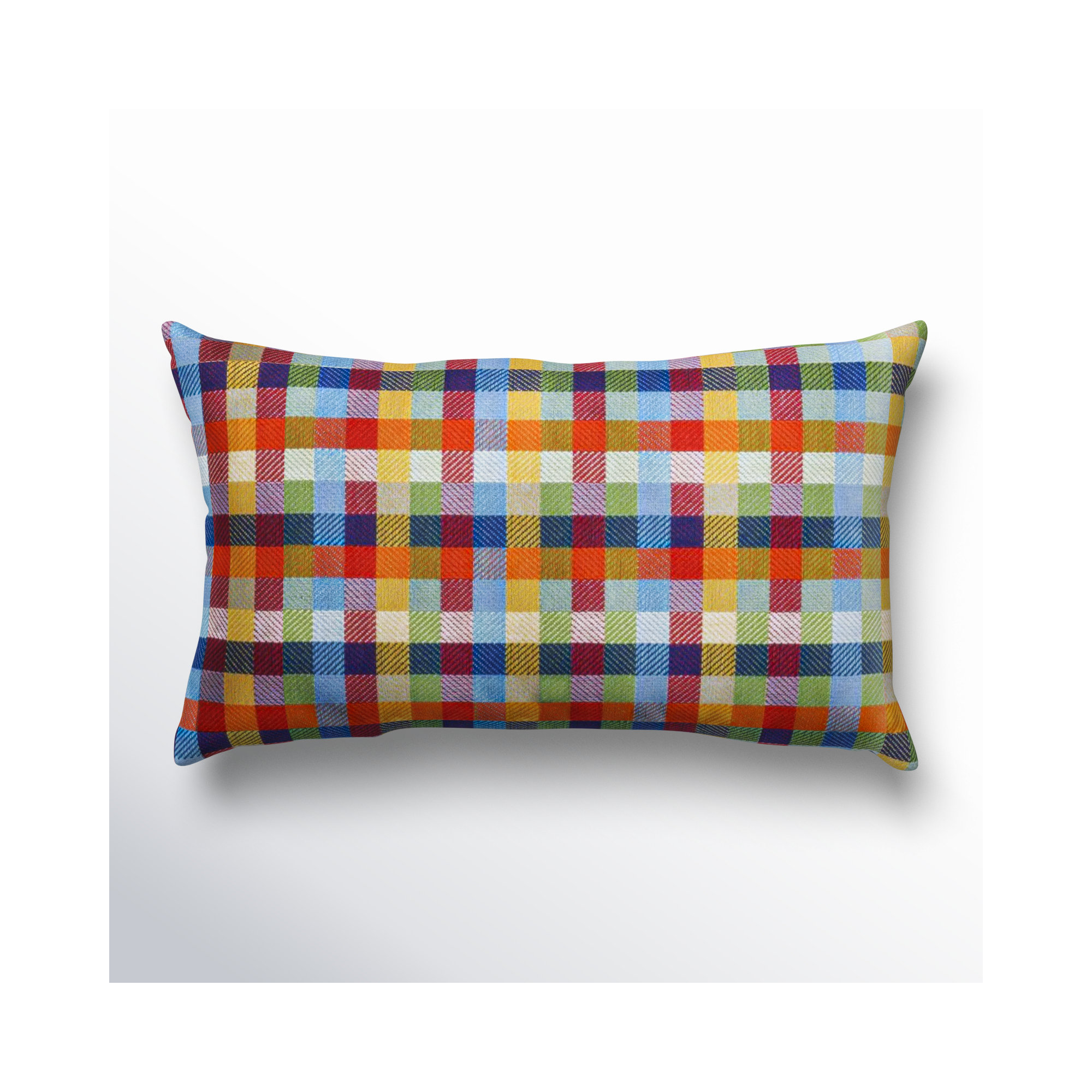 Cullan Plaid Sunbrella® Indoor/Outdoor Lumbar Throw Pillow, 12" x 18"