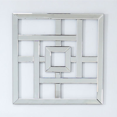 Bedroom Mirror Wall Art Décor, Geometric Wall Hanging Decoration for Living Room Furniture