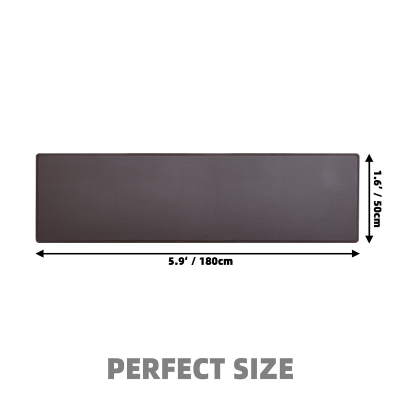 Anti-Fatigue Non-Skid Kitchen Mat, Runner 1'8" x 5'11", Brown