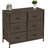  Sorbus 6 Drawers Dresser with Steel Frame, Wood Top, Fabric Bins-1948999222