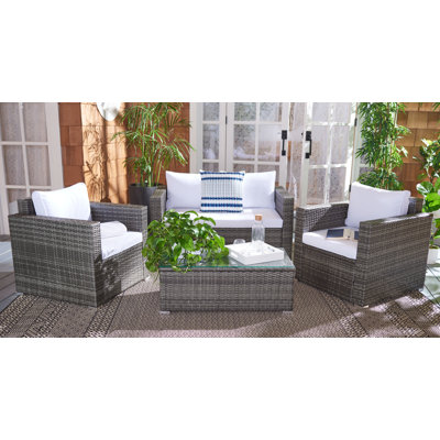 Hardesty 4 - Person Patio Conversation Set with Cushions
