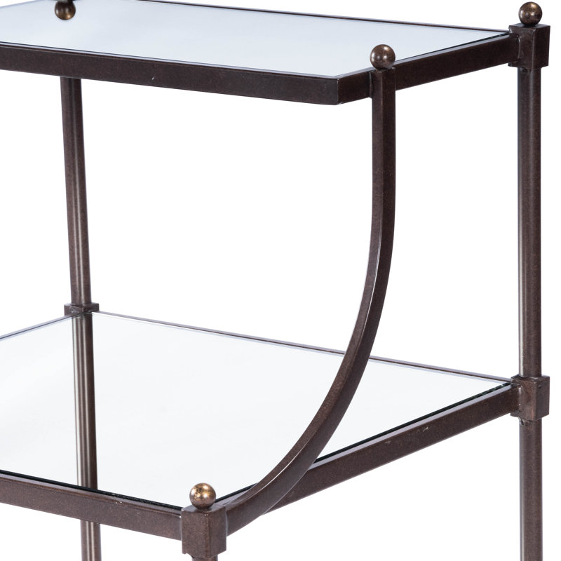Peninsula Metal & Glass Side Table, Metal Works