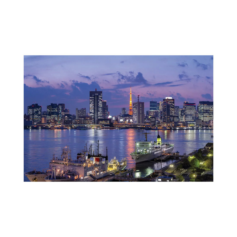 Tokyo Tower Seen From Tokyo Harbor by Jan Becke - Wrapped Canvas Print, 20.32 cm H x 30.48 cm W