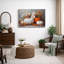 Art d'automne citrouilles, images de fleurs de récolte, impression sur toile encadrée-126032542-126032546