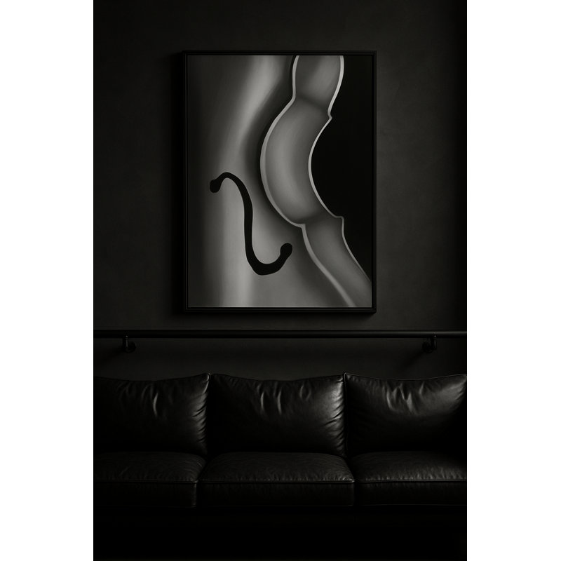 Silent Current Framed Canvas Wall Art by Kasian Art Studio - Black Frame
