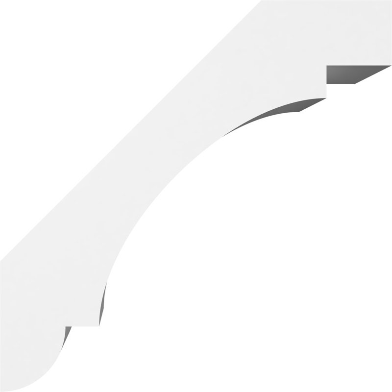 Attelle de genou en PVC de qualité architecturale standard Aspen de l 5 po x P 14 po x H 14 po, H 14 po x l 5 po x P 14 po