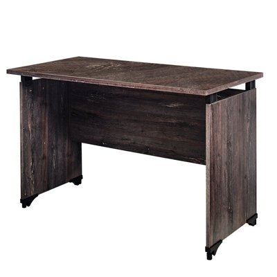 Rustic Gray Writing Desk With Stain Resistance - Water & Heat , E0 Graded Board, 2X Thicker , Made In Composite Wood Office Work Waterproof Heatproof, Stainproof Scratchproof, Classified Double