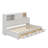 Jacksten Wooden Daybed With 3 Drawers, Upper Soft Board, Shelf, Sockets And USB Ports-385546287-385546286