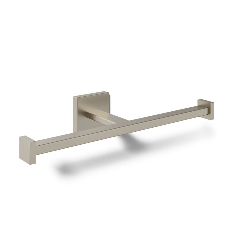 Square Double Toilet Paper Holder, Vibrant Brushed Nickel