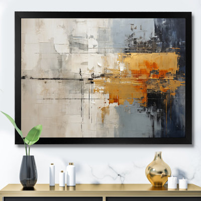 Abstract Cityscape II - Abstract Collages, reproduction d'art sur toile encadrée