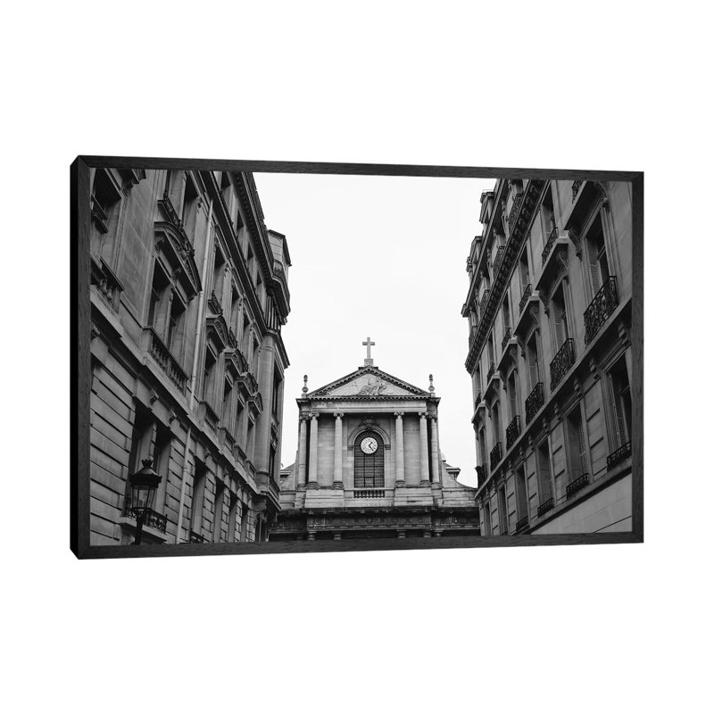 Paris Architecture IX by Bethany Young - Print on Canvas, 66.04cm H x 101.6cm W x 3.81cm D, Black Framed