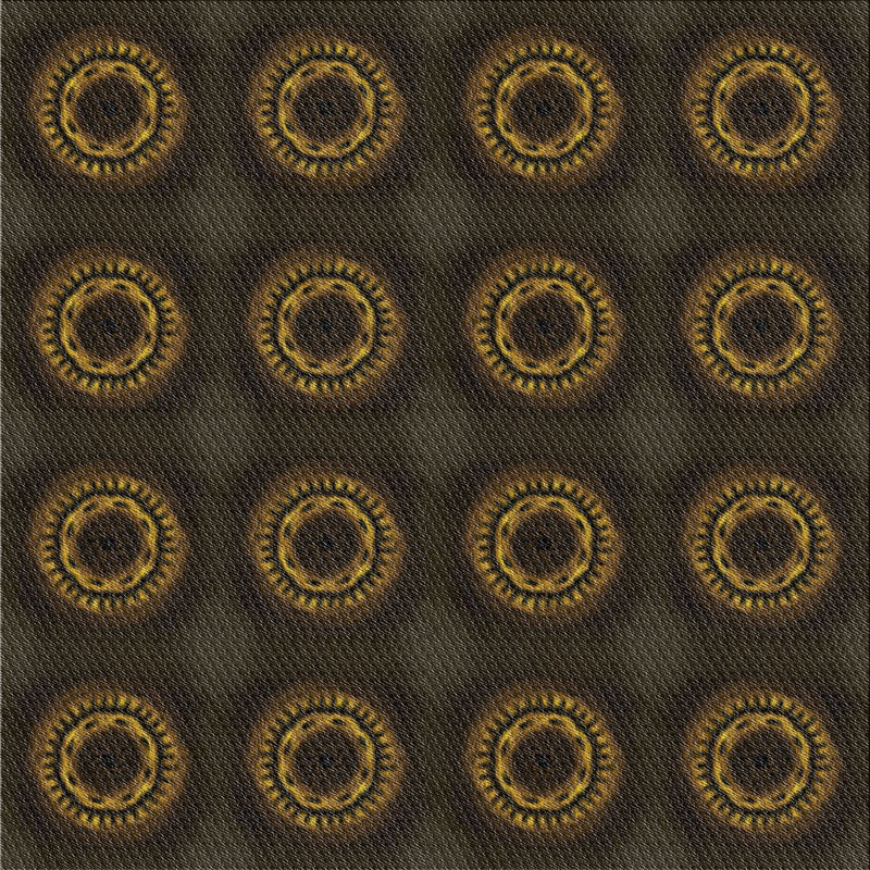 Tapis noir/brun à motifs, Carré 3 pi