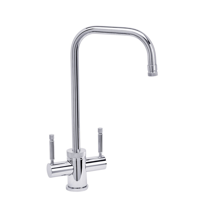 Industrial Bar Faucet - 2 Bend U-Spout, Chrome