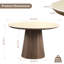 Ensemble de table et de chaises Adwin pour 2 personnes, comprenant une table ronde en pierre frittée de 120 cm et 2 chaises rembourrées.-1673702290-1673702292-1673772465