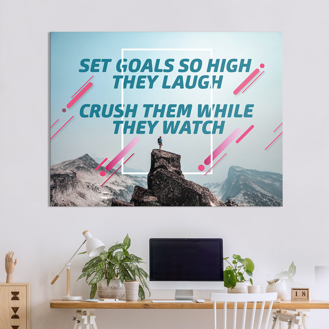 Premium-Leinwanddruck – Set goals