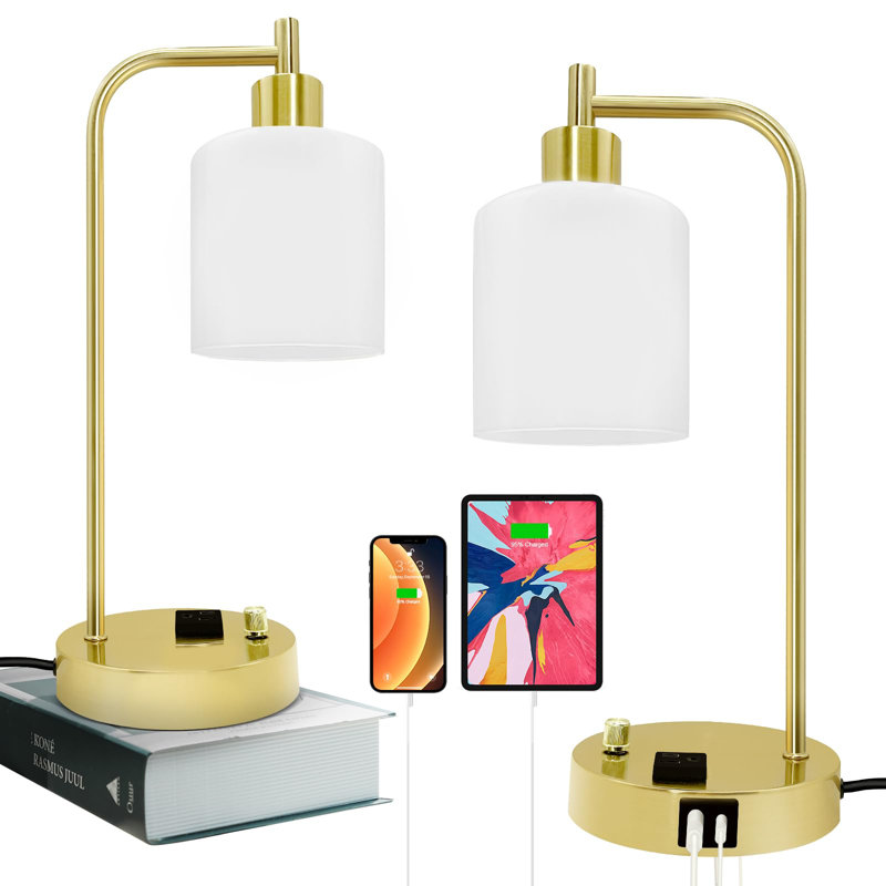 Lampe de bureau en aluminium Waligore, Or