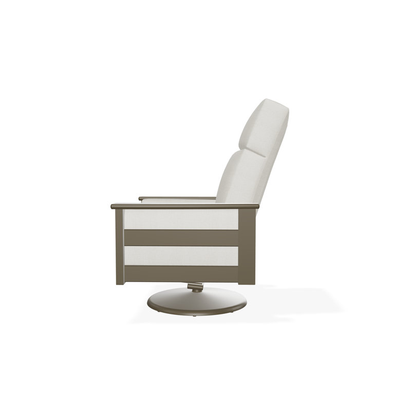 Leeward Polymer Outdoor Lounge Chair, Beachwood, Grasscloth Buff