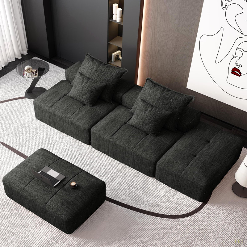 Canapé modulaire surdimensionné Modern, Black