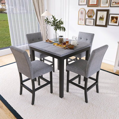 5-Piece Counter Square Height Dining Table Set