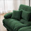 Canapé modulaire à assise profonde en chenille modulaire 4 places pour salon / appartement / studio / bureau | Vert sauge | Chenille-124757045