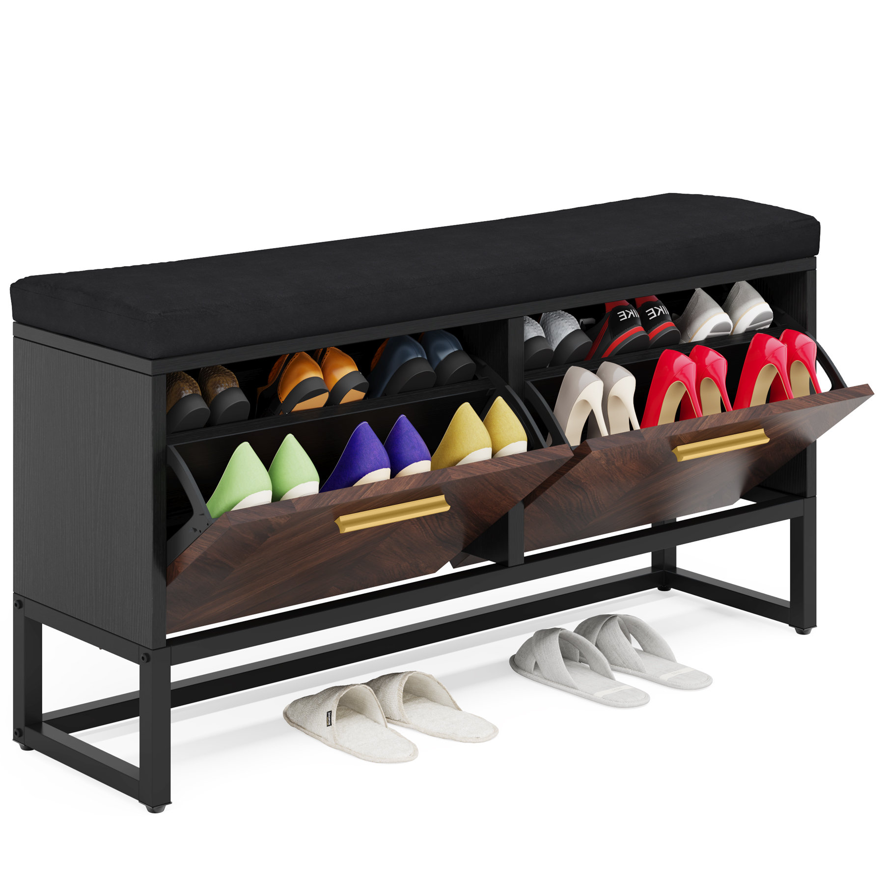 3-Tier Shoe Rack Bench - Default Title - CharmyDecor in 2023