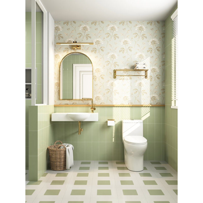 Toilette de salle de bain Ally, 10, Blanc / Nickel