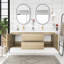 Meuble-lavabo mural double 60 po avec plateau en résine Lodena-1519729078