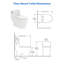 Toilette monobloc allongée au sol 1,6 gallons GPF Mocoloo (siège inclus)-125361156-125361159
