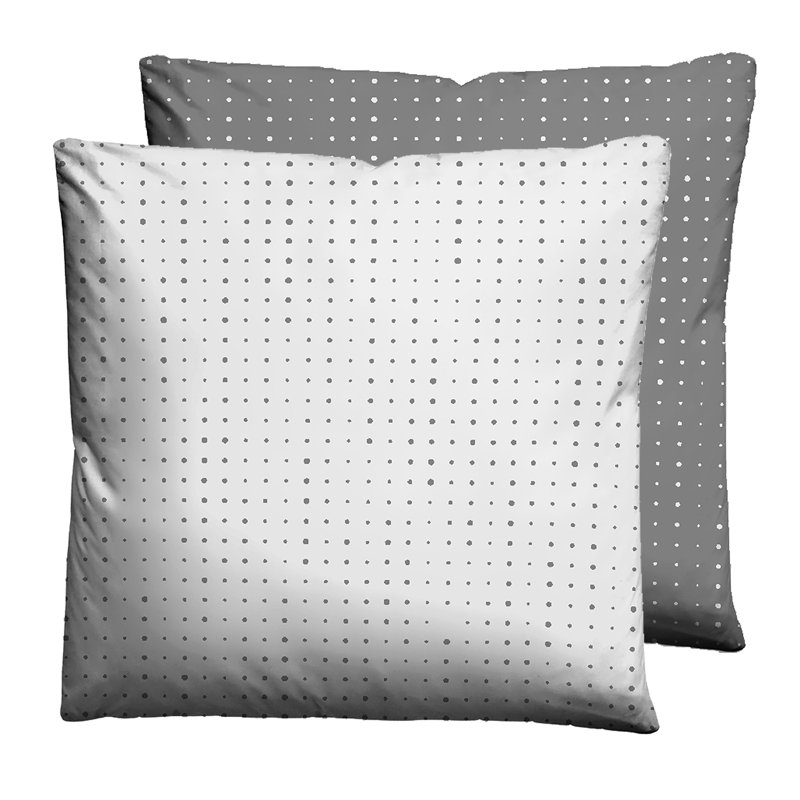 Polka Dots Euro Cushion Cover, Grey, 40 x 40cm