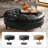 Gerardo 40"W Traditional Genuine Leather Ottoman with Tufted Top Nailhead Trim and Caster Wheels-812665371