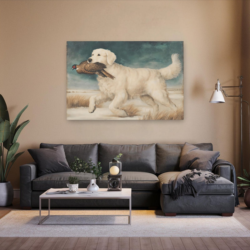 Reproduction d'art contemporain abstrait «Hunting Dog», H 40 po x l 60 po